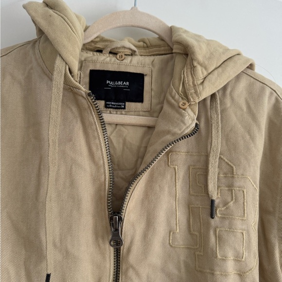 Pull&Bear Khaki Hooded Jacket - Picture 2 of 8